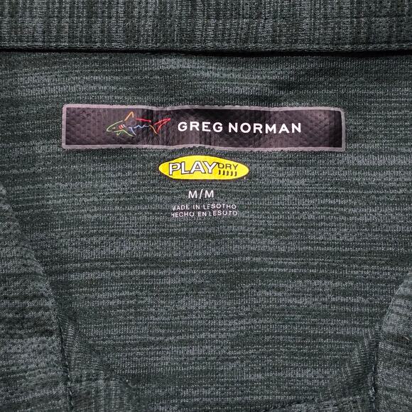 Greg Norman Play Dry Green Embordered Logo Crew Neck Short Sleeve Polo Shirt - Picture 3 of 7